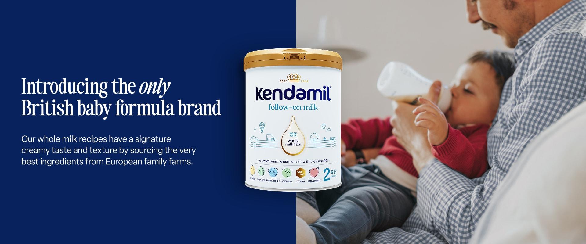 Kendamil British baby formula range — Classic, Organic and Goat tins for stages 1, 2 and 3, now available in Ghana