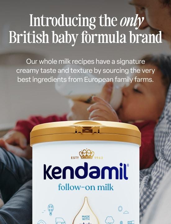Kendamil British baby formula range — Classic, Organic and Goat tins for stages 1, 2 and 3, now available in Ghana